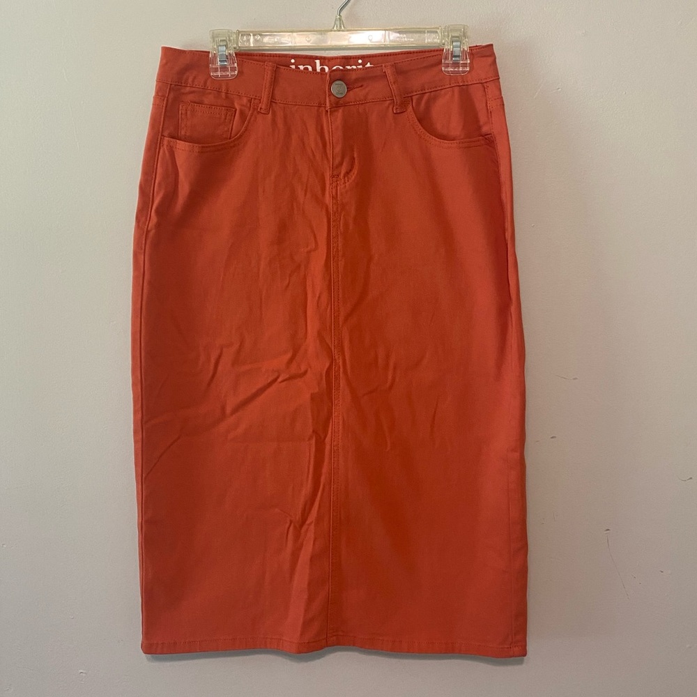 Inherit Co. Colored Denim MIDI Skirt